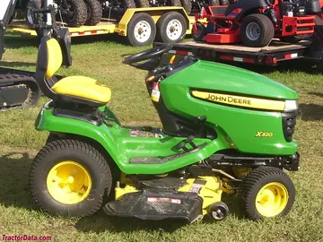 John Deere X320, lado derecho.