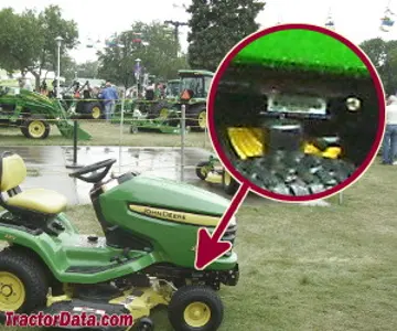Localização do número de série John Deere X324