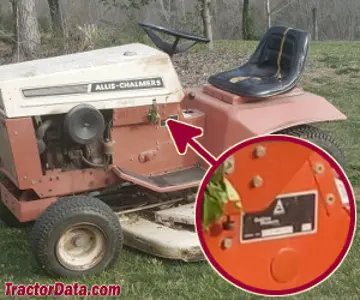 Allis Chalmers 314 Seriennummernstandort