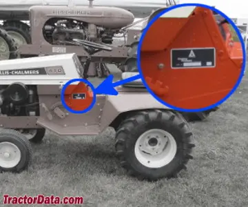 Allis Chalmers 410 Seriennummernstandort
