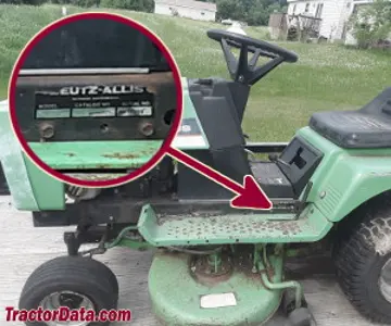 Deutz-Allis 608 Seriennummernstandort