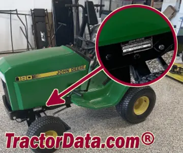 John Deere 175 Seriennummernstandort