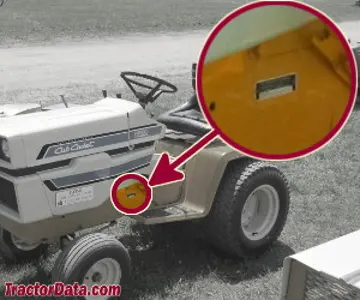 Localização do número de série Cub Cadet 1450