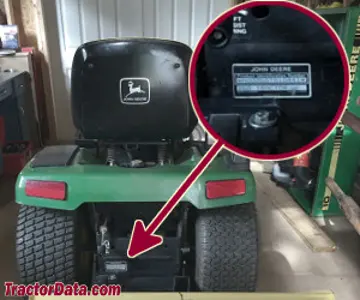 John Deere 260 Seriennummernstandort