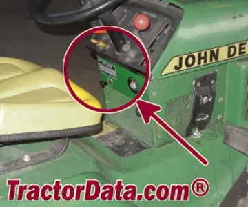 John Deere 318 Seriennummernstandort