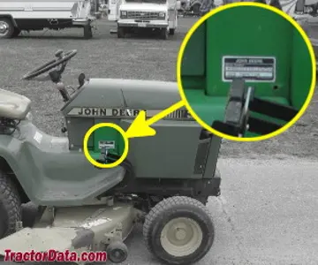 Localização do número de série John Deere 322