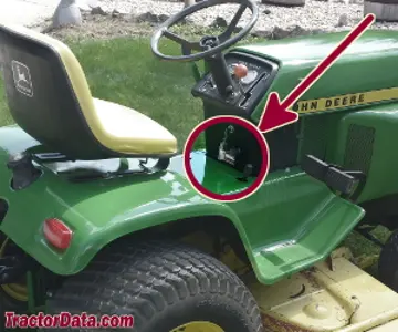 John Deere 400 Seriennummernstandort