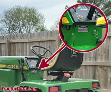 John Deere 430 Seriennummernstandort