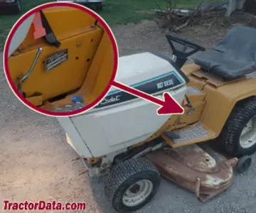Cub Cadet 882 Seriennummernstandort
