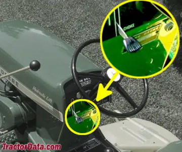 John Deere 112 Seriennummernstandort