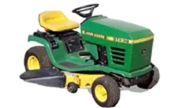 Tracteur John Deere STX38 avec plateforme jaune photo