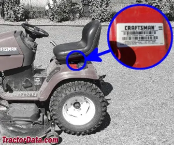 Localização do número de série Craftsman 917.27622