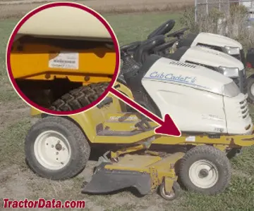Cub Cadet 3204 Seriennummernstandort