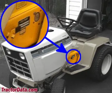Cub Cadet 1806 Seriennummernstandort