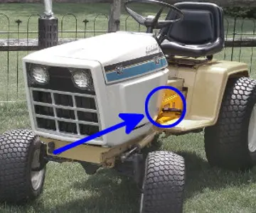 Localização do número de série Cub Cadet 1572