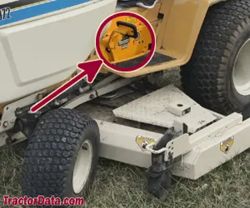 Cub Cadet 2072 Standort der Seriennummer