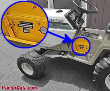 Localização do número de série Cub Cadet 1912