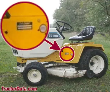 Localização do número de série Cub Cadet 1710
