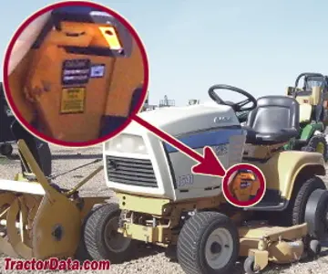 Cub Cadet 1440 Seriennummernstandort