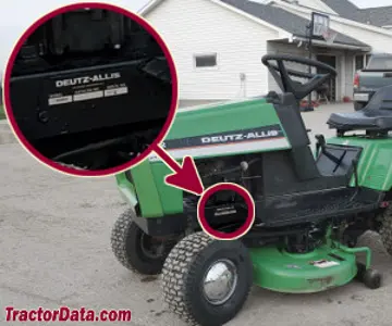 Localização do número de série Deutz-Allis 512H