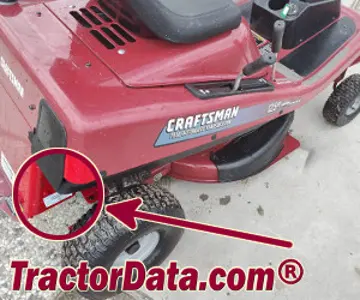 Craftsman 536.27034 Standort der Seriennummer