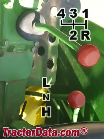 Controles de transmisión John Deere 650