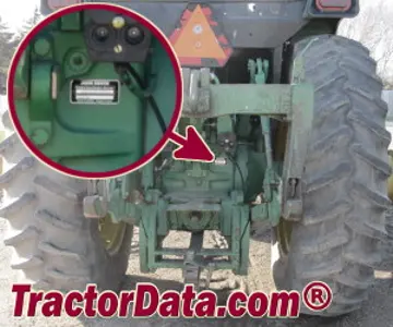 Localização do número de série John Deere 4650