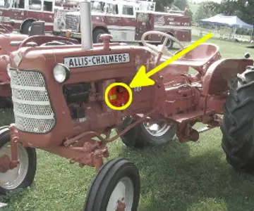 Allis Chalmers D12 Seriennummer-Standort