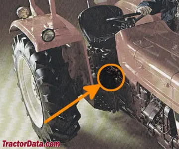 Allis Chalmers 5040 Seriennummernstandort