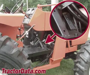 Allis Chalmers 6080 Seriennummernstandort
