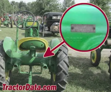 John Deere L Seriennummernstandort