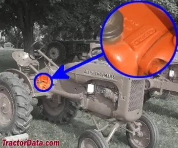 Allis Chalmers B Seriennummernstandort