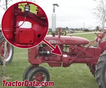 Localização do número de série Farmall 200