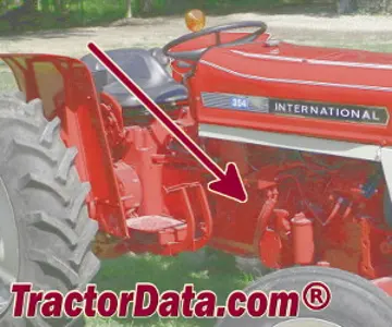 International Harvester 354 Seriennummernstandort