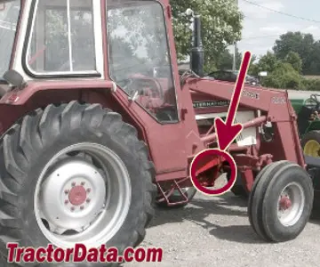 Localização do número de série da International Harvester 574