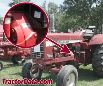 International Harvester 756 Seriennummer Standort