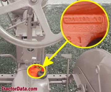 Localização do número de série Allis Chalmers C