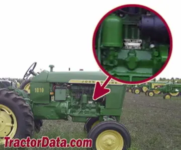 John Deere 1010 Seriennummernstandort