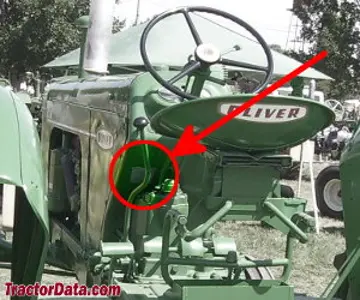Oliver 880 Seriennummernstandort