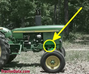 John Deere 2130 Seriennummernstandort