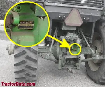 Localização do número de série John Deere 4430