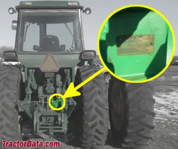Localização do número de série John Deere 4630
