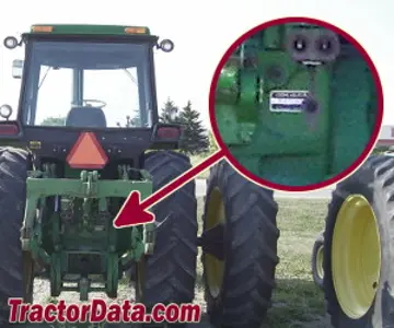 Standort der John Deere 4440 Seriennummer