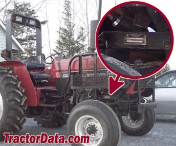 Standort der Seriennummer CaseIH 485