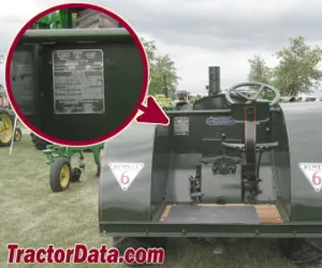 Standort der Seriennummer Advance-Rumely 6A