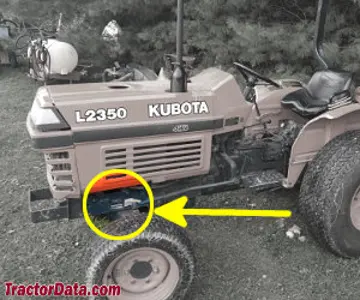 Standort der Seriennummer Kubota L2350