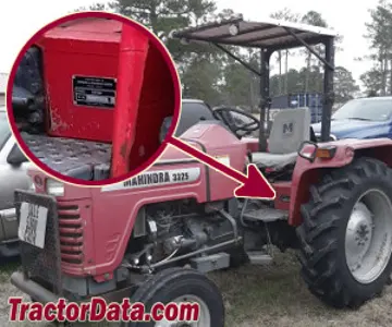 Localização do número de série Mahindra 3325