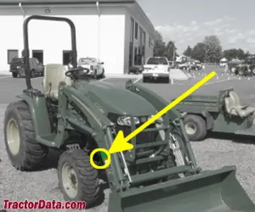 Standort der Seriennummer John Deere 3720