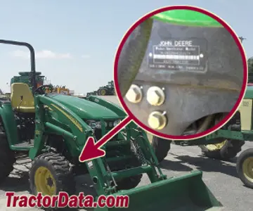 Localização do número de série John Deere 4320
