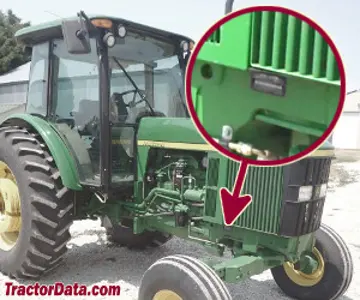 John Deere 6403 Seriennummernstandort